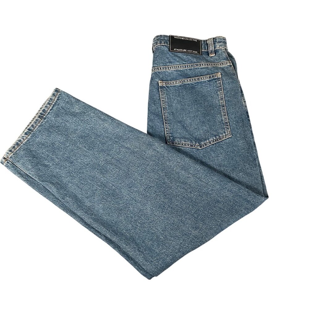 ASOS Design Womens Jeans US 10 Relaxed Fit Blue Denim Trousers